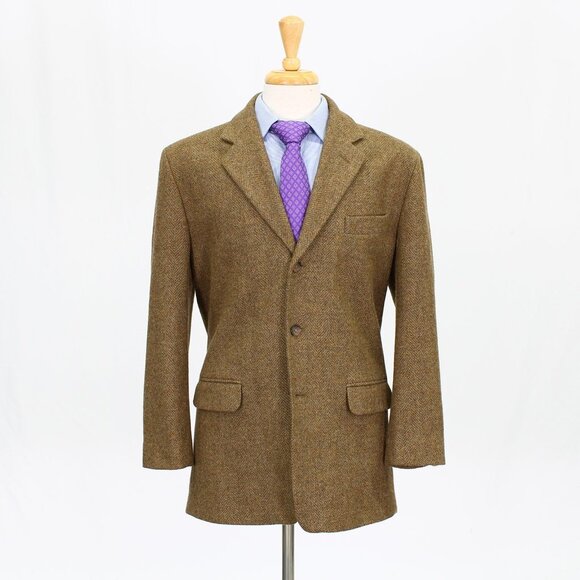 Perry Ellis Other - Perry Ellis 40R Brown Solid 3-Button Sport Coat Blazer Jacket V964